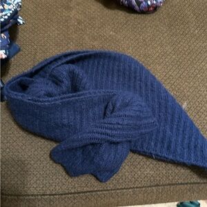 Cozy Navy Blue Knit Scarf